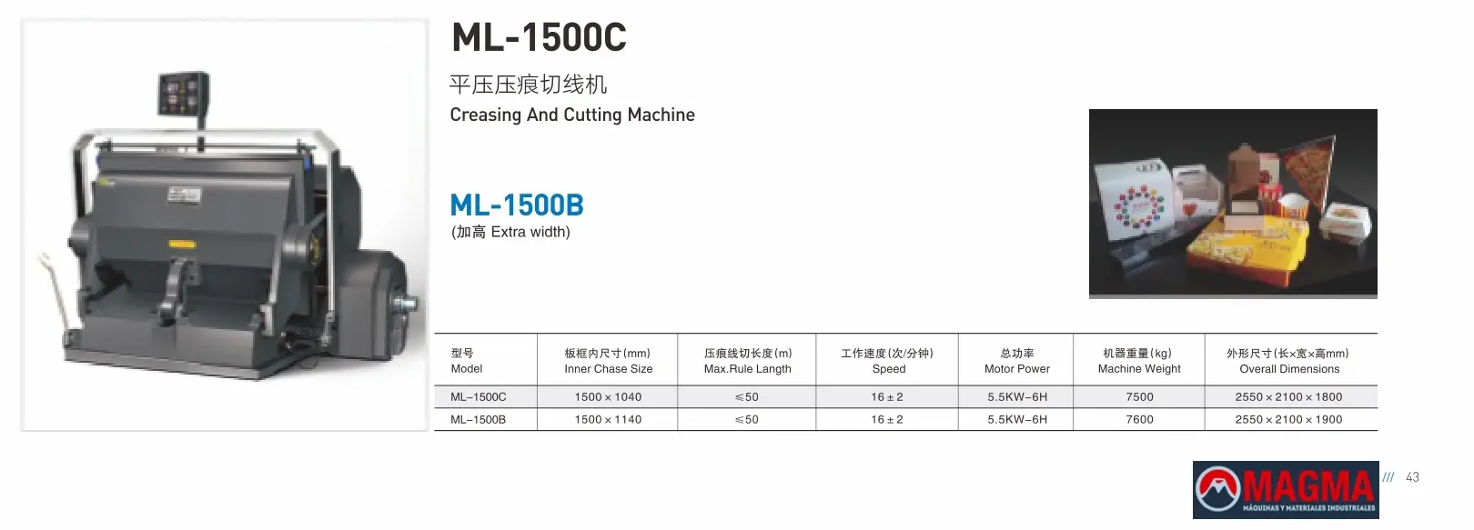 Magma - Productos - Maquinas