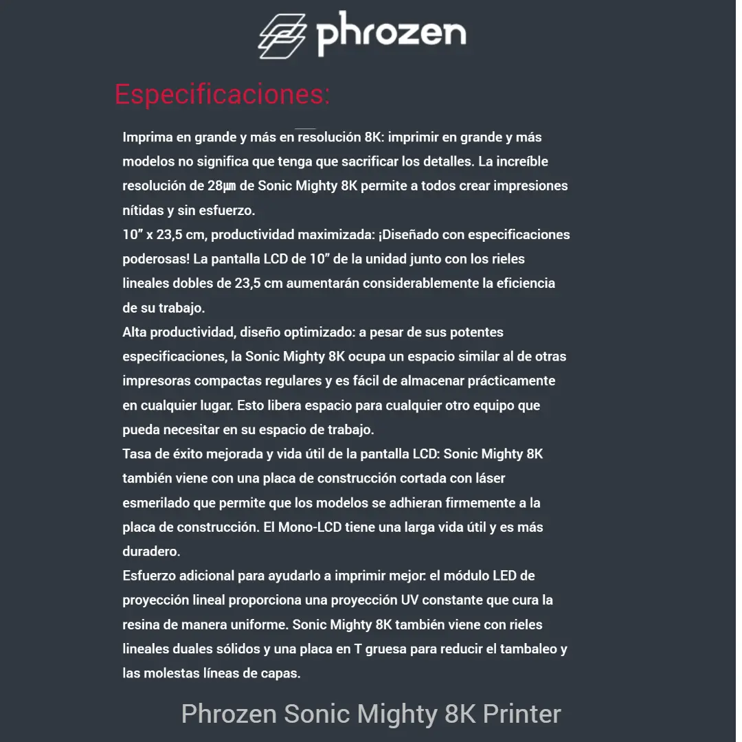 Magma - productos Phrozen